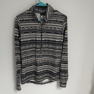 Nike Pro Black and Gray Dri-FIT Half Zip